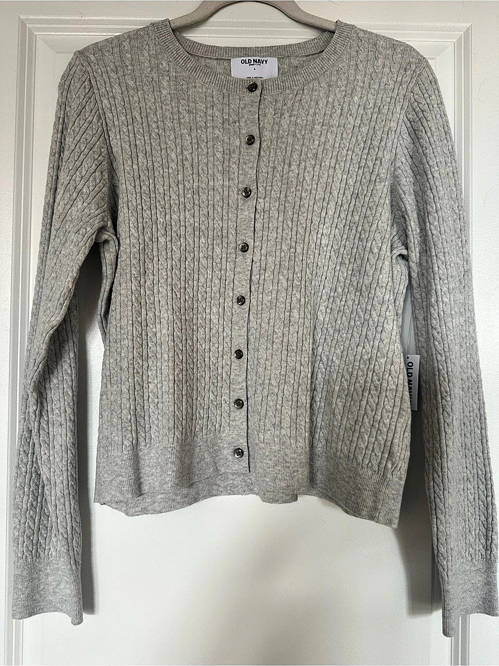 Old Navy Cable Knit Gray Cardigan